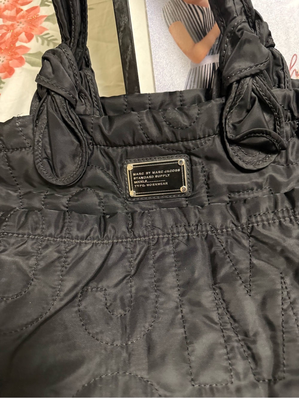 Marc Jacobs Black Quilted Tote Bag